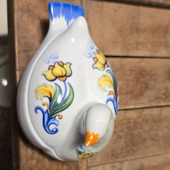 Vintage Elizabeth Arden porcelain bird Dove Ceramic Trinket Vanity Jewelry Box - Picture 5 of 10